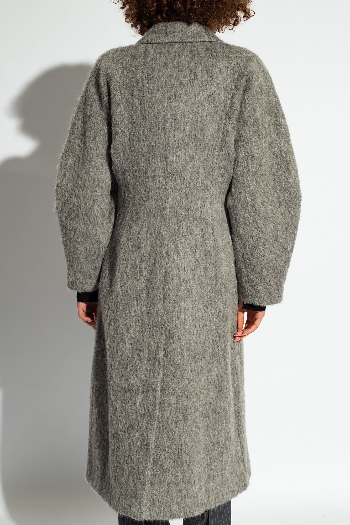 Grey Single-breasted coat Ganni - SchaferandweinerShops GB